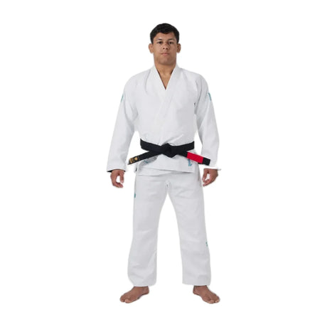 Kingz Mens The One V2 Sky Blue Jiu Jitsu Gi Blue/White — full-length front