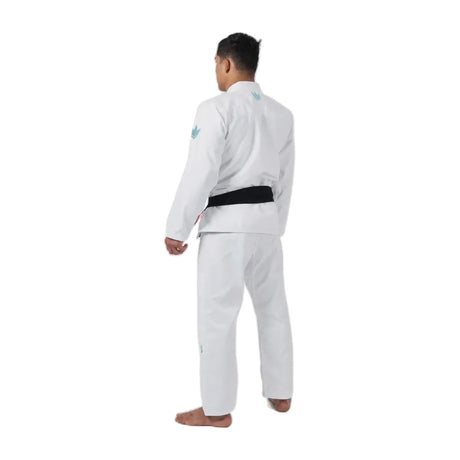 Kingz Mens The One V2 Sky Blue Jiu Jitsu Gi Blue/White — back three-quarter