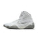 Nike Tawa Wrestling Boots White/Silver - side view of the outer side, white with metallic silver Swoosh and grey outsole