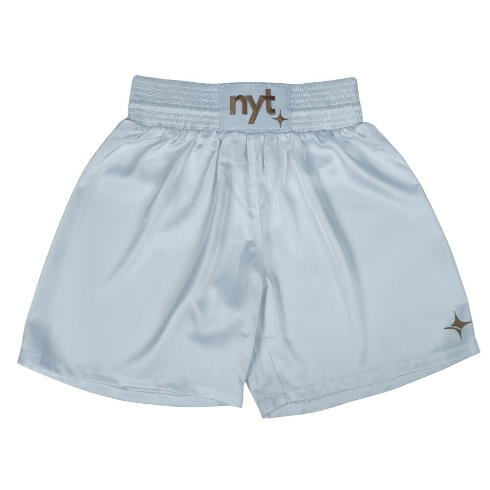 NYT Satin Boxing Shorts White/Sand Boxing Shorts NYT White/Sand Small 
