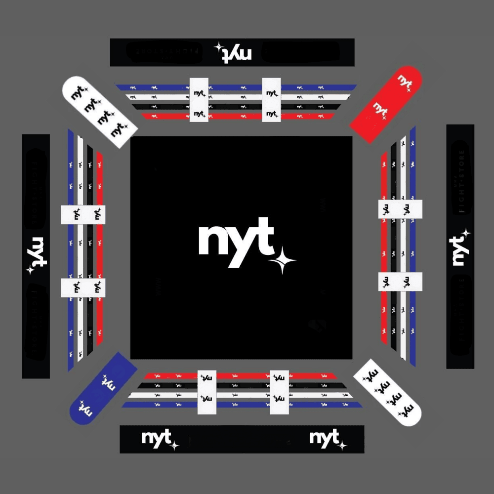 NYT 5x5m Competition Boxing Ring Heavy Bags NYT Black/Sand 6ft 