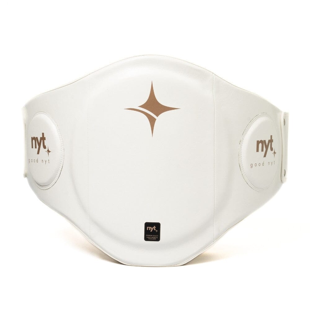 NYT Muay Thai Belly Pad White Belly Pads NYT White/Sand One size 