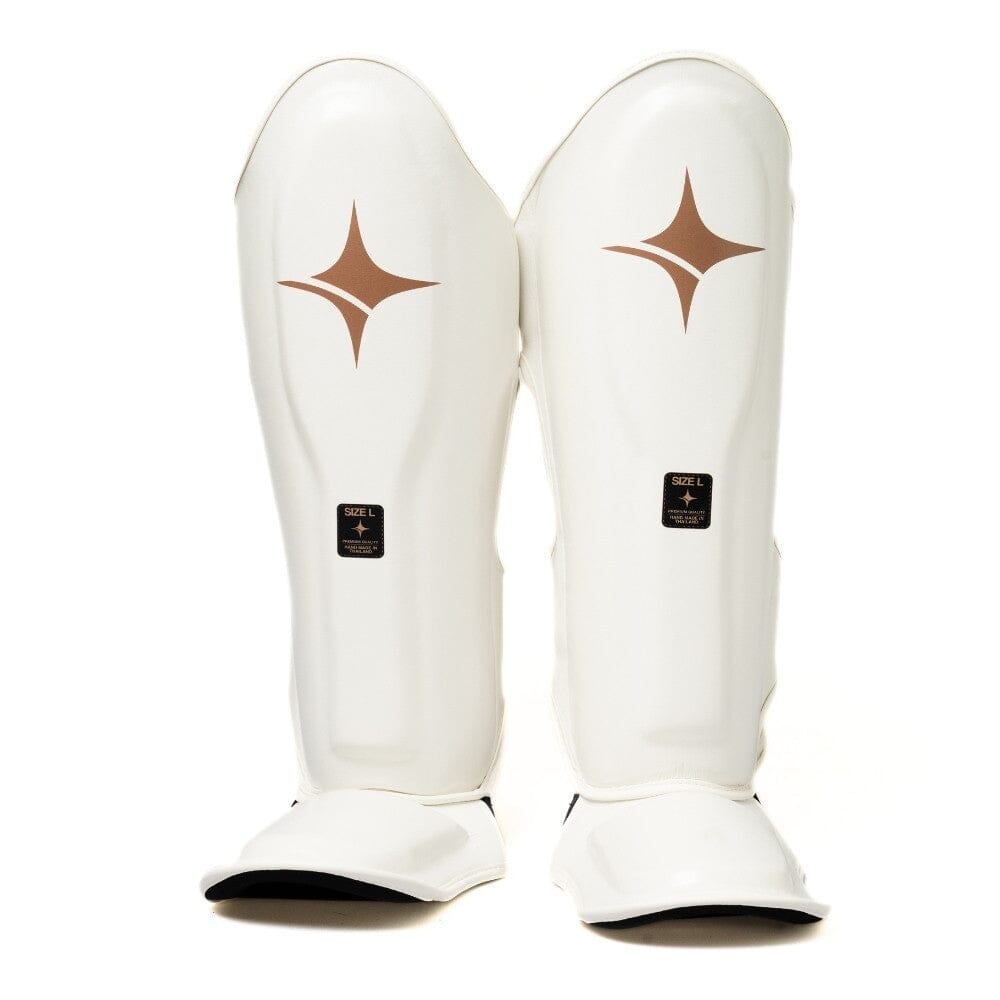 NYT Muay Thai Shin Guards White Shin Guards NYT White/Sand XX Small 