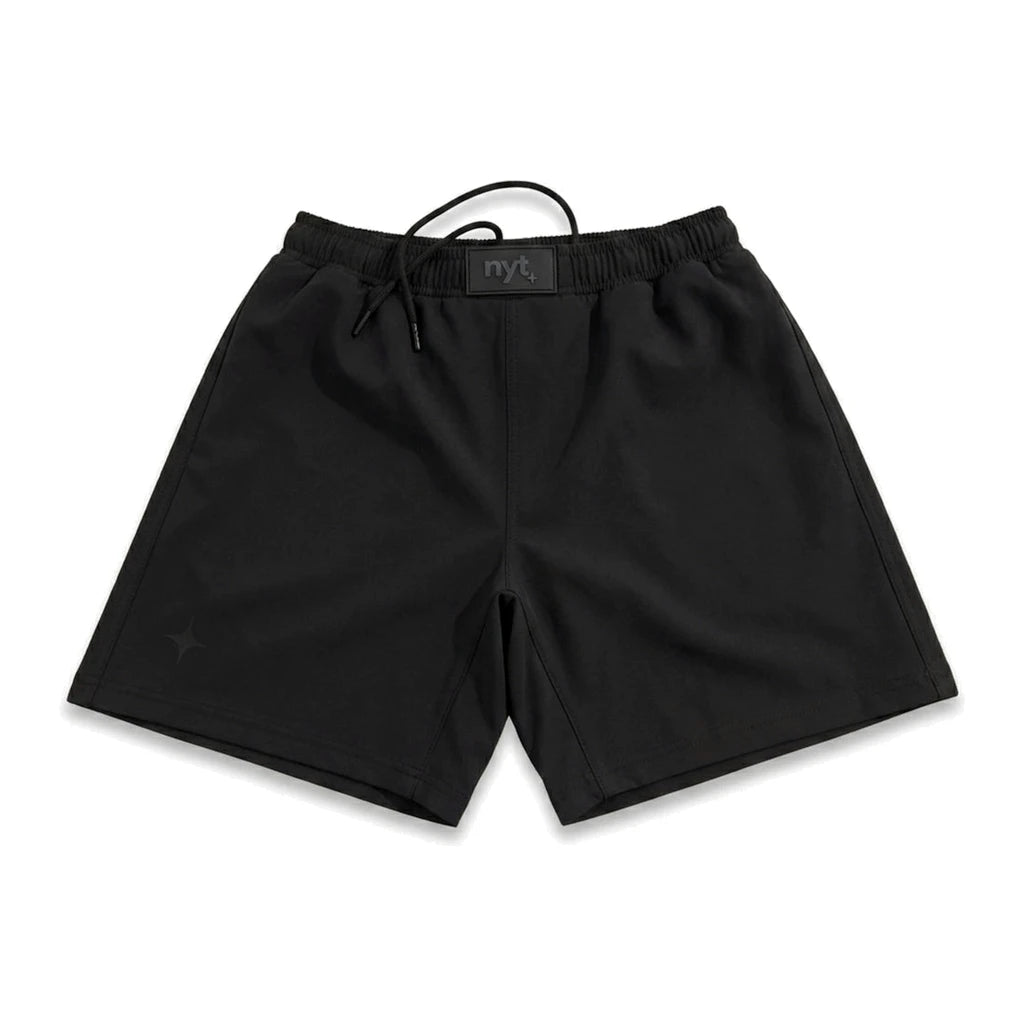 NYT Staple Series MMA Shorts Black/Black, front studio view