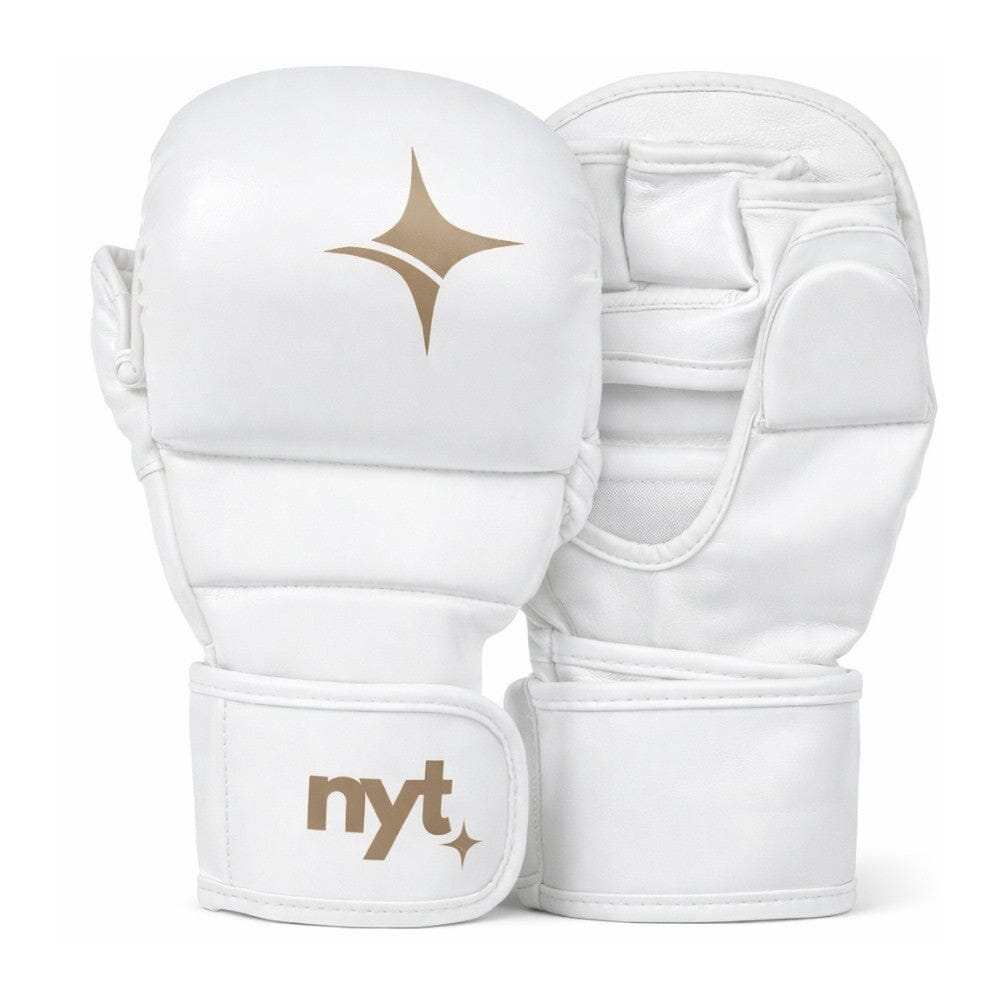 NYT Staple Series 7oz MMA Sparring Gloves White/Sand MMA Sparring Gloves NYT White/Sand Small 
