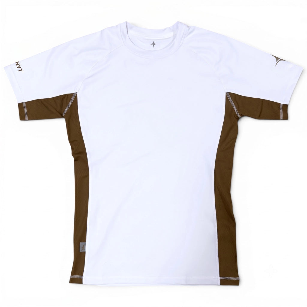 NYT Staple Series Short Sleeve Rashguard White/Sand