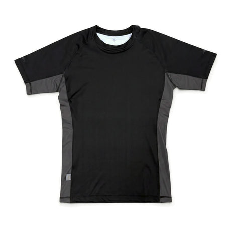 NYT Staple Series Short Sleeve Rashguard Black/Smoke, front studio view