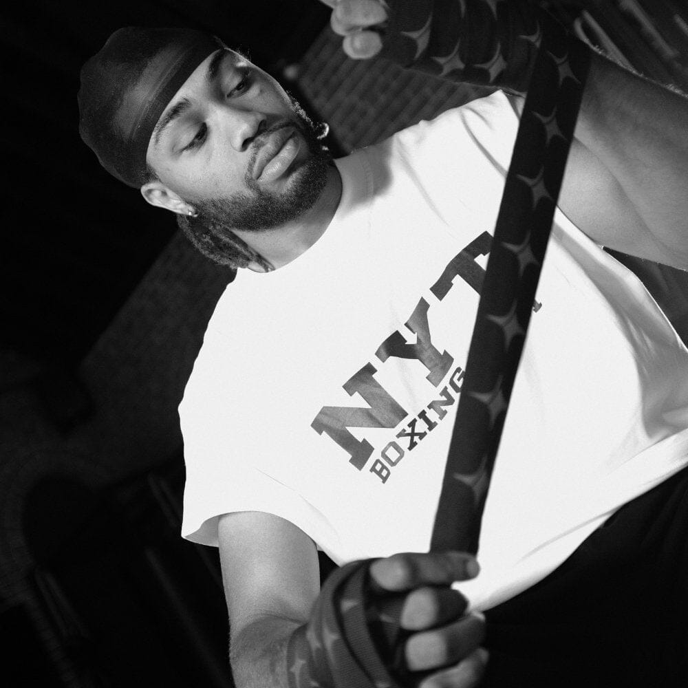 NYT Boxing Training Muscle White T-Shirts NYT 