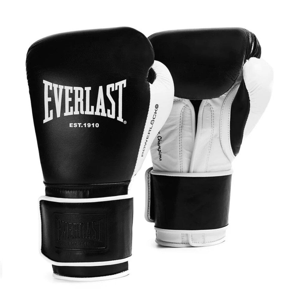 Everlast Powerlock Pro OG Boxing Gloves Black/White Boxing Gloves Everlast Black/White 10oz 