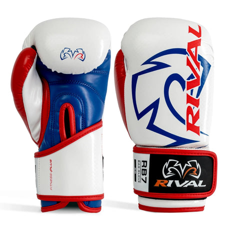 Rival RB7 Fitness Plus Bag Gloves White/Red/Blue — Rival