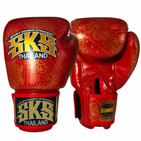 SKS Bandana Muay Thai Gloves Metallic Red