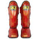 SKS Bandana Muay Thai Shin Guards Metallic Red