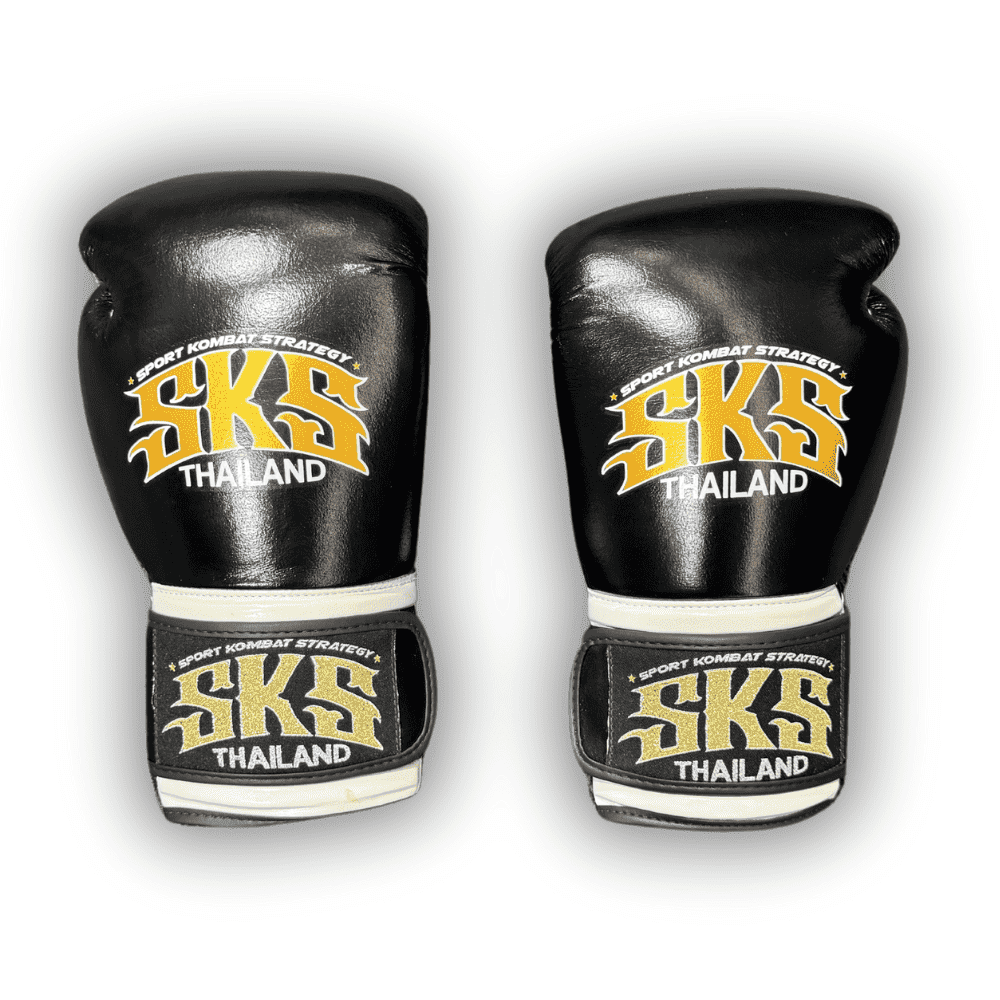 SKS Shadow Strike Hook and Loop Boxing Gloves Boxing Gloves SKS Black 10oz 