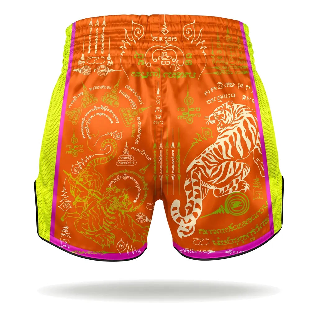 SKS Tiger Conqueror Muay Thai Shorts Orange