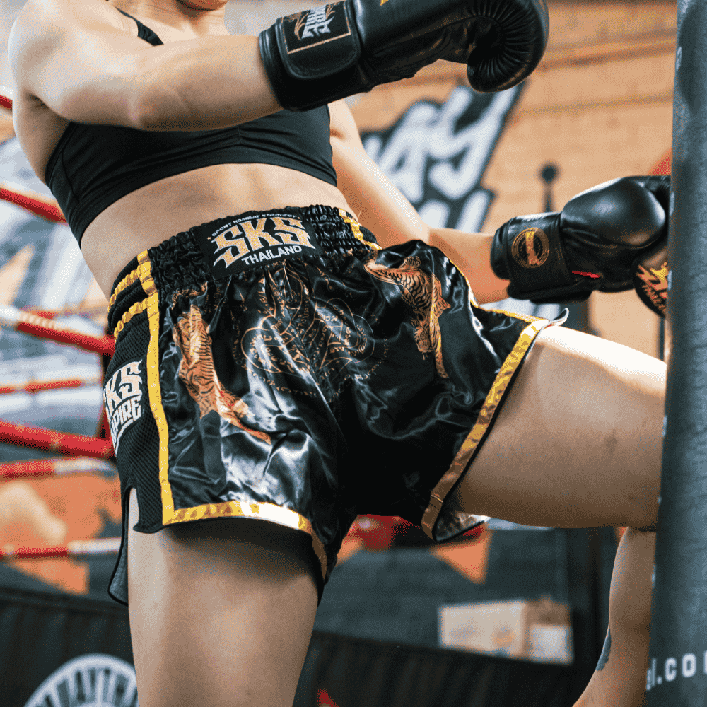 SKS Black Sakyant Muay Thai Shorts Muay Thai Shorts SKS 