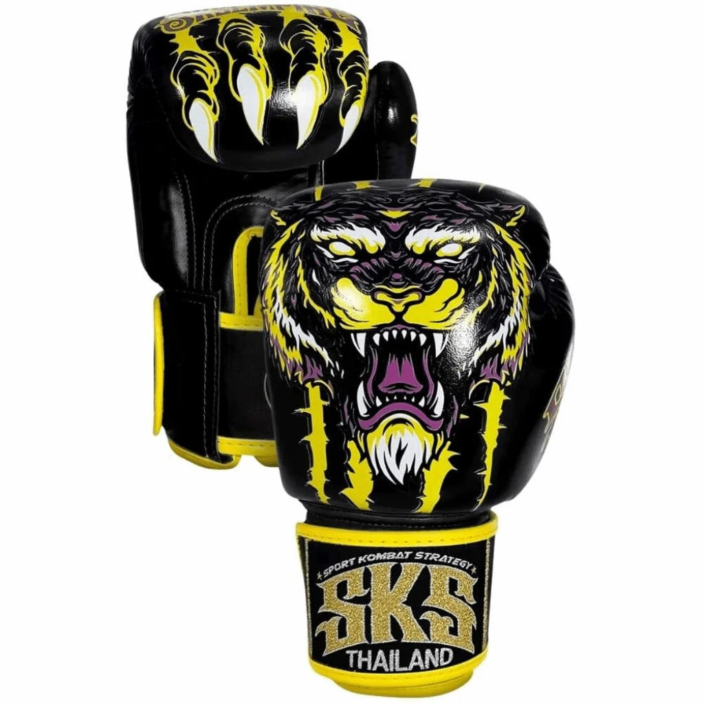 SKS Tiger Muay Thai Gloves Black