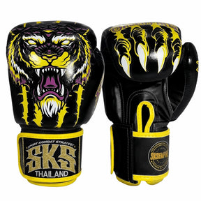SKS Tiger Muay Thai Gloves Black