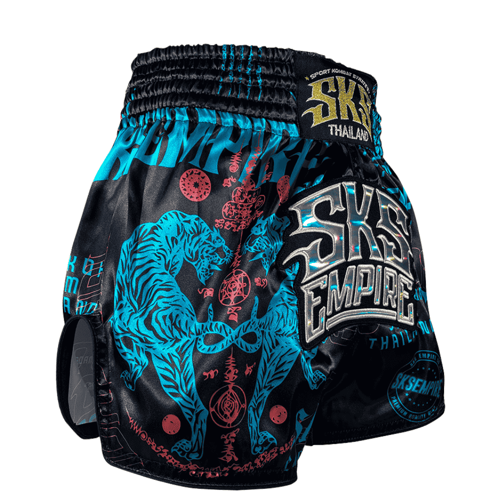 SKS Blue Stickerbomb Muay Thai Shorts Muay Thai Shorts SKS 