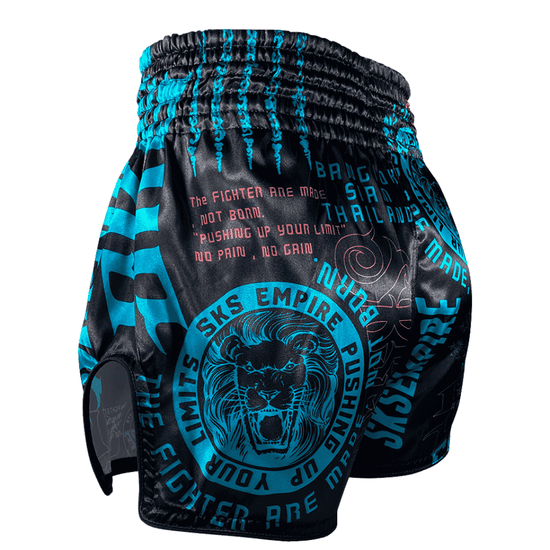 SKS Blue Stickerbomb Muay Thai Shorts Muay Thai Shorts SKS 