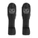 Top King Pro Leather Muay Thai Shin Guards Black - front-facing pair on white background
