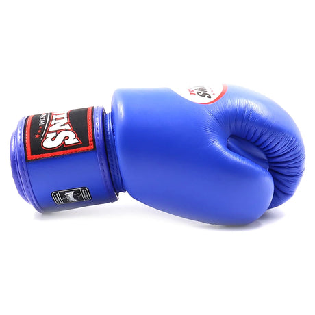 Twins BGVL3 Muay Thai Boxing Gloves Blue, side profile