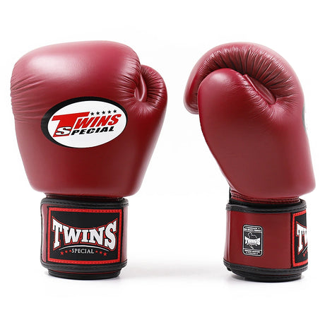 Twins BGVL3 Muay Thai Boxing Gloves Burgundy, front pair