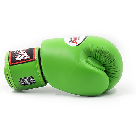 Twins BGVL3 Muay Thai Boxing Gloves Green, side profile