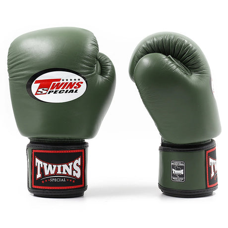 Twins BGVL3 Muay Thai Boxing Gloves Olive, front pair