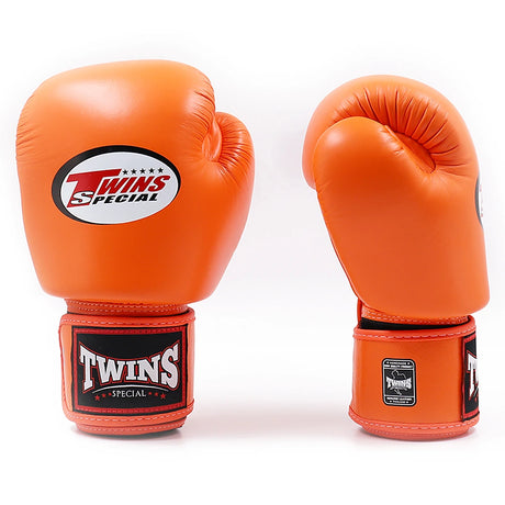 Twins BGVL3 Muay Thai Boxing Gloves Orange, front pair