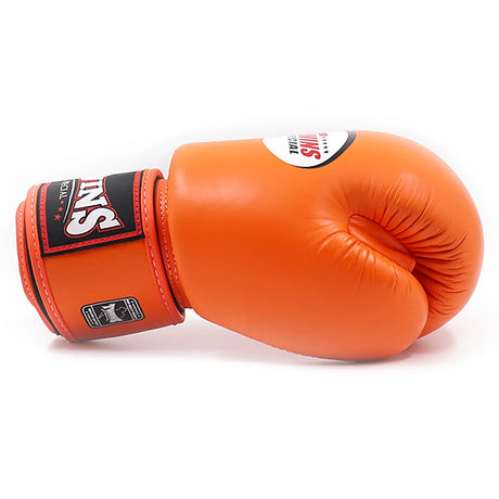 Twins BGVL3 Muay Thai Boxing Gloves Orange, side profile