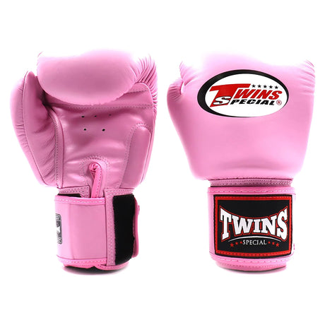 Twins BGVL3 Muay Thai Boxing Gloves Pink, front and palm view