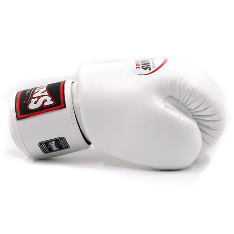 Twins BGVL3 Muay Thai Boxing Gloves White, side profile
