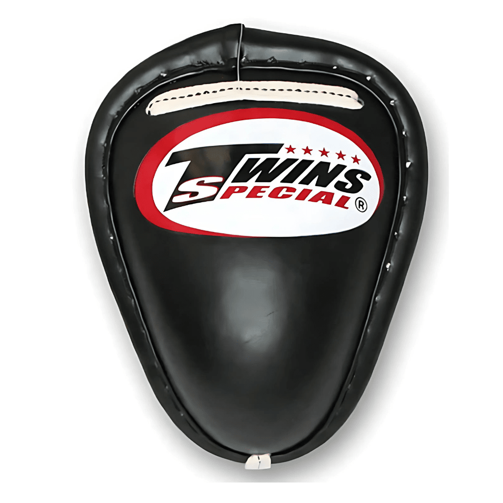 Twins Muay Thai Steel Cup Groin Guards Twins Special Black Small 