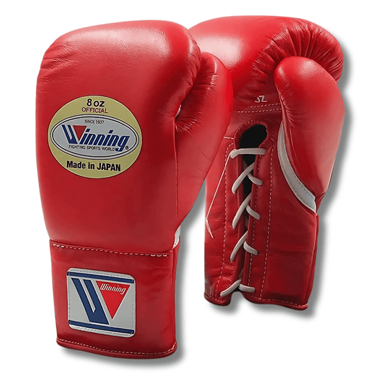 Winning MS-Series Lace Up Boxing Gloves Boxing Gloves Winning Red 8oz 