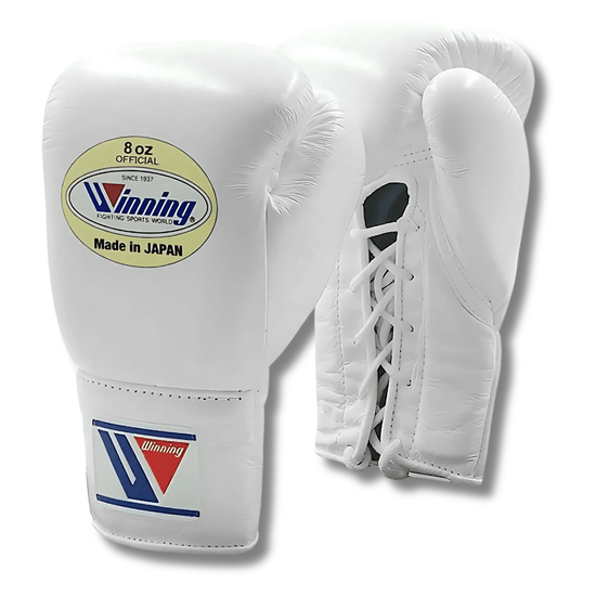 Winning MS-Series Lace Up Boxing Gloves Boxing Gloves Winning White 8oz 