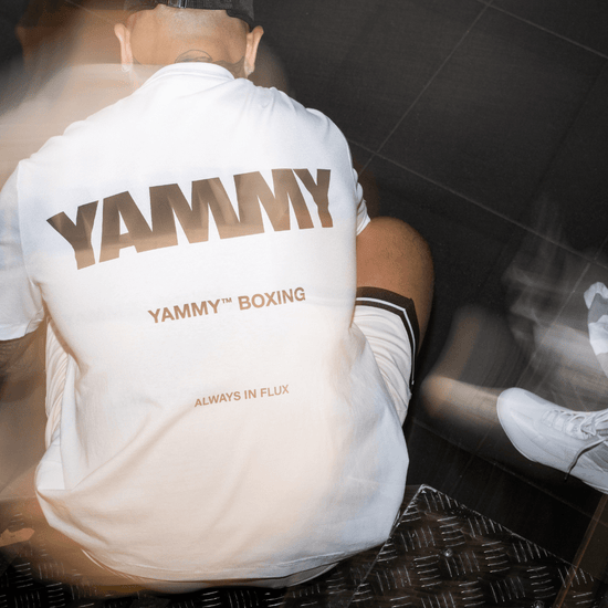 YAMMY White Billboard T-Shirt T-Shirts Yammy Boxing 