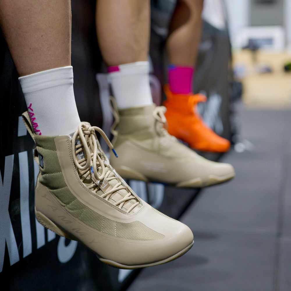 YAMMY Flux Tan Mid Boxing Shoes