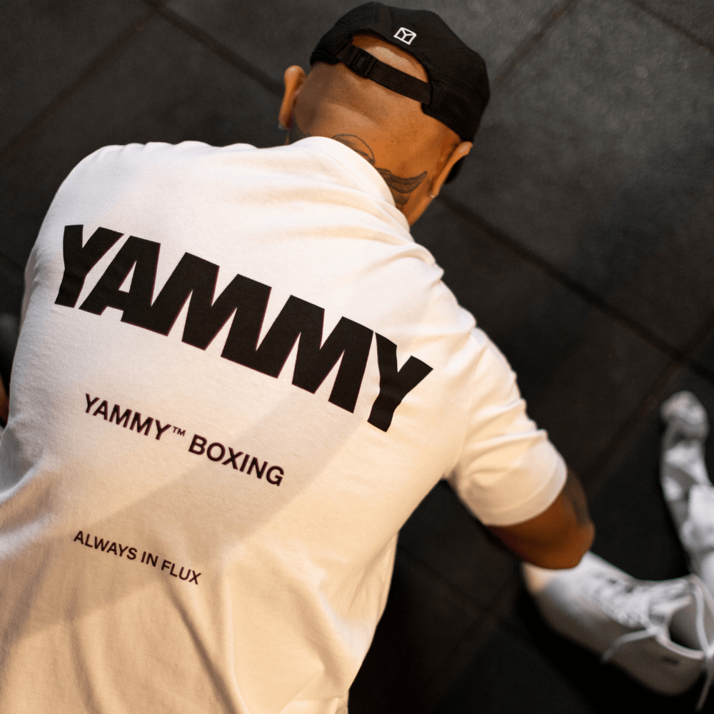 YAMMY White Billboard T-Shirt T-Shirts Yammy Boxing 