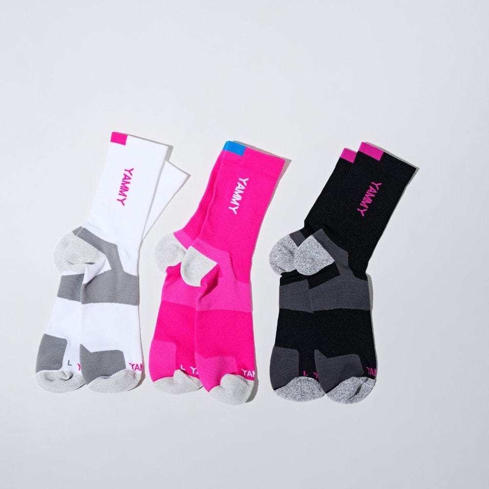 YAMMY Boxing Pink Flux Mid Tech Socks Boxing Socks Yammy Boxing 