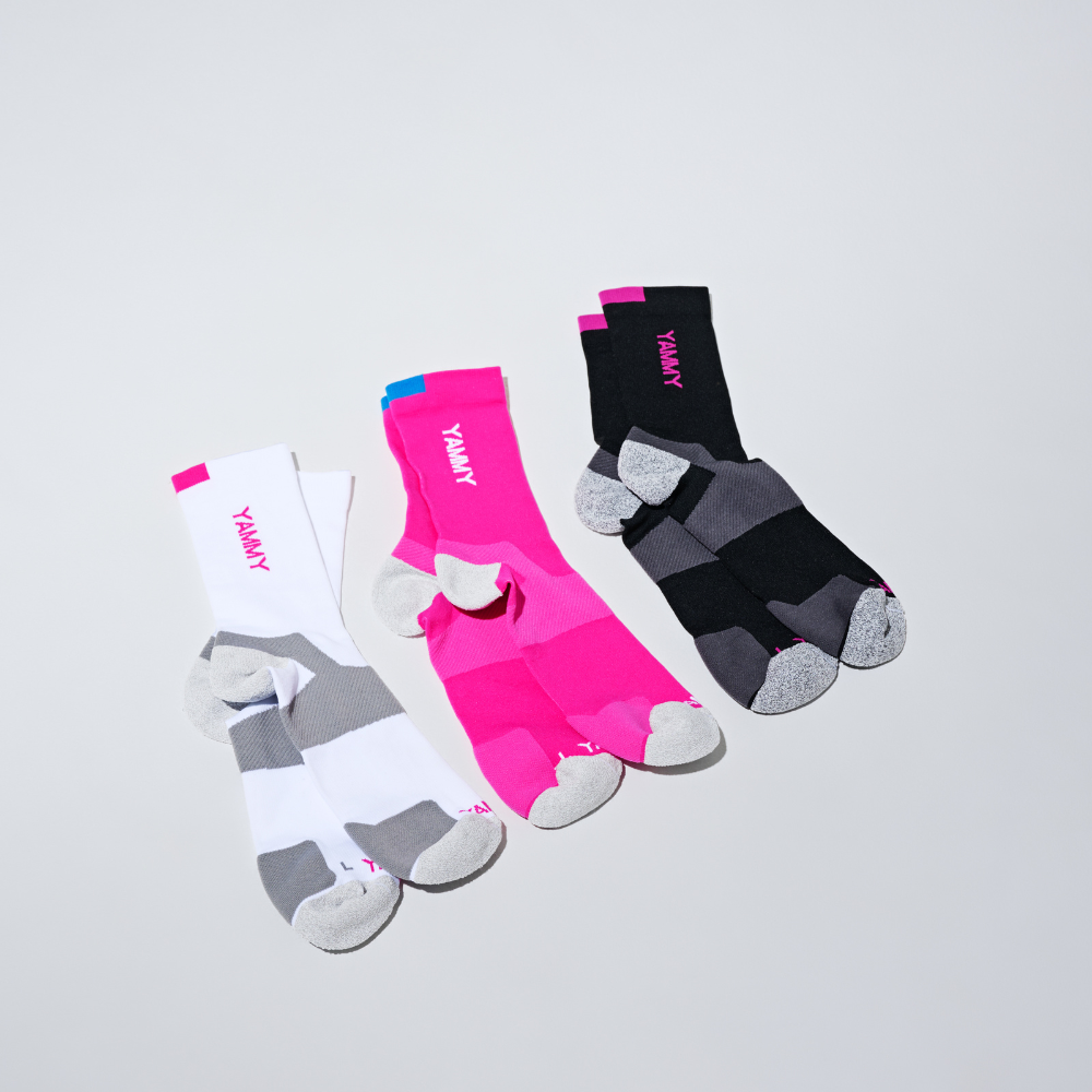 YAMMY Boxing Pink Flux Mid Tech Socks