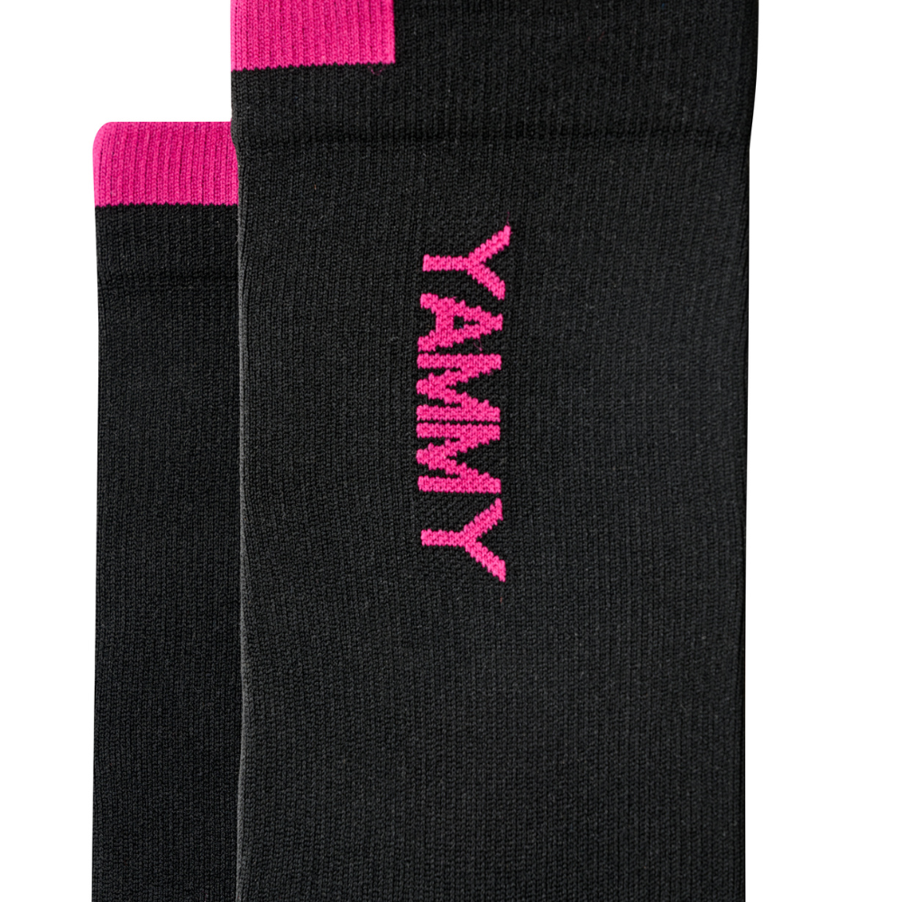 YAMMY Boxing Black/Pink Flux Mid Tech Socks