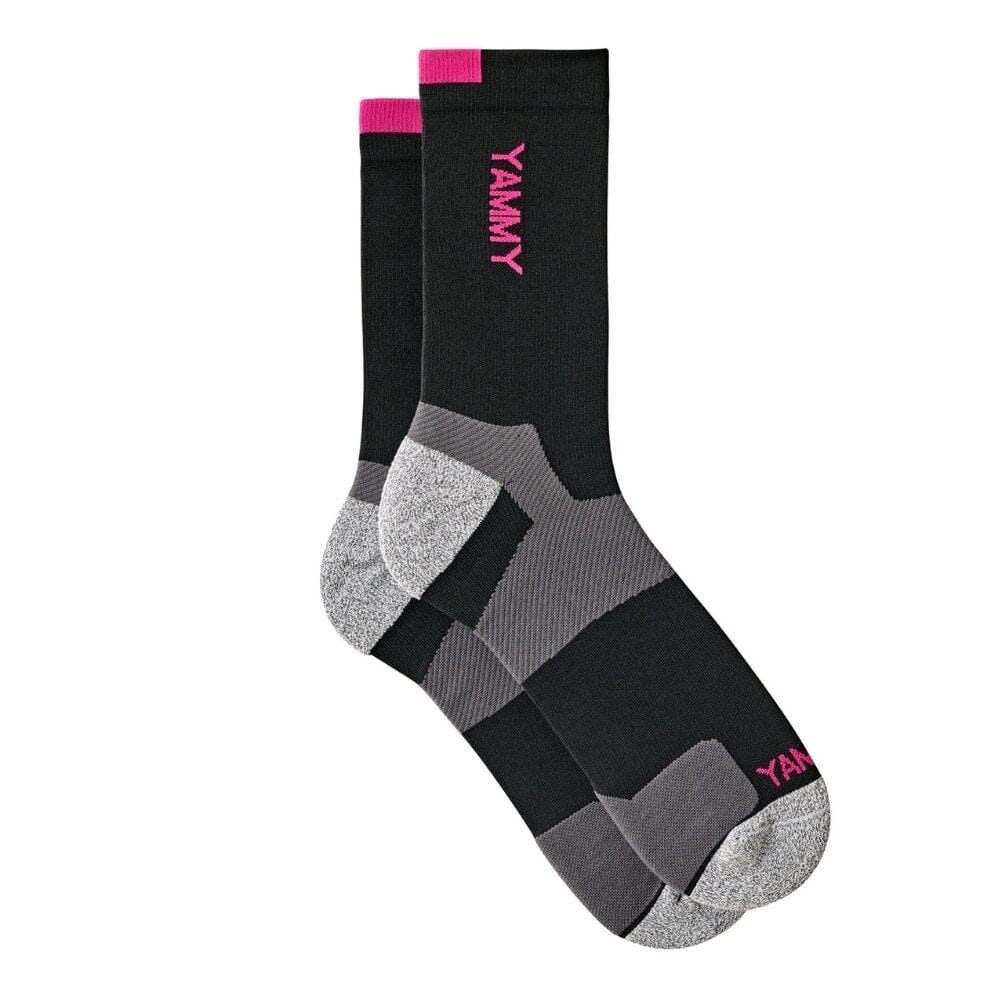 YAMMY Boxing Black/Pink Flux Mid Tech Socks Boxing Socks Yammy Boxing 