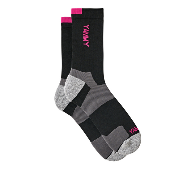 YAMMY Boxing Black/Pink Flux Mid Tech Socks