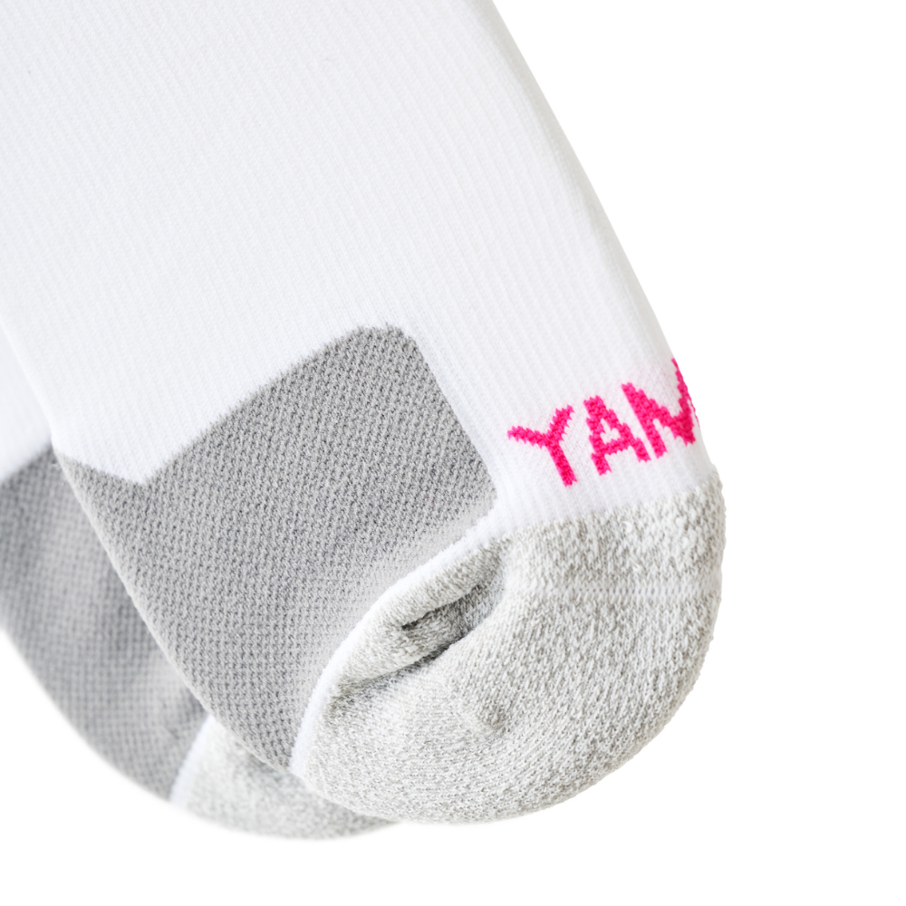 YAMMY Boxing White/Pink Flux Mid Tech Socks