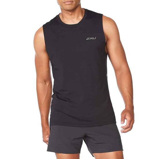 Load image into Gallery viewer, 2XU Motion Tank Black/Carbon Front

