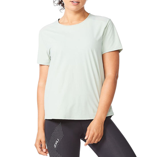 Load image into Gallery viewer, 2XU Motion Mesh Tee Mineral Front
