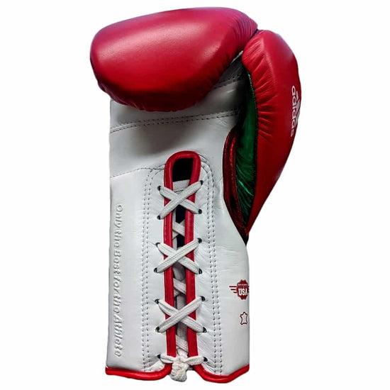 adidas Adi-Speed 500 Pro Lace Up Boxing Gloves Red/White Inner