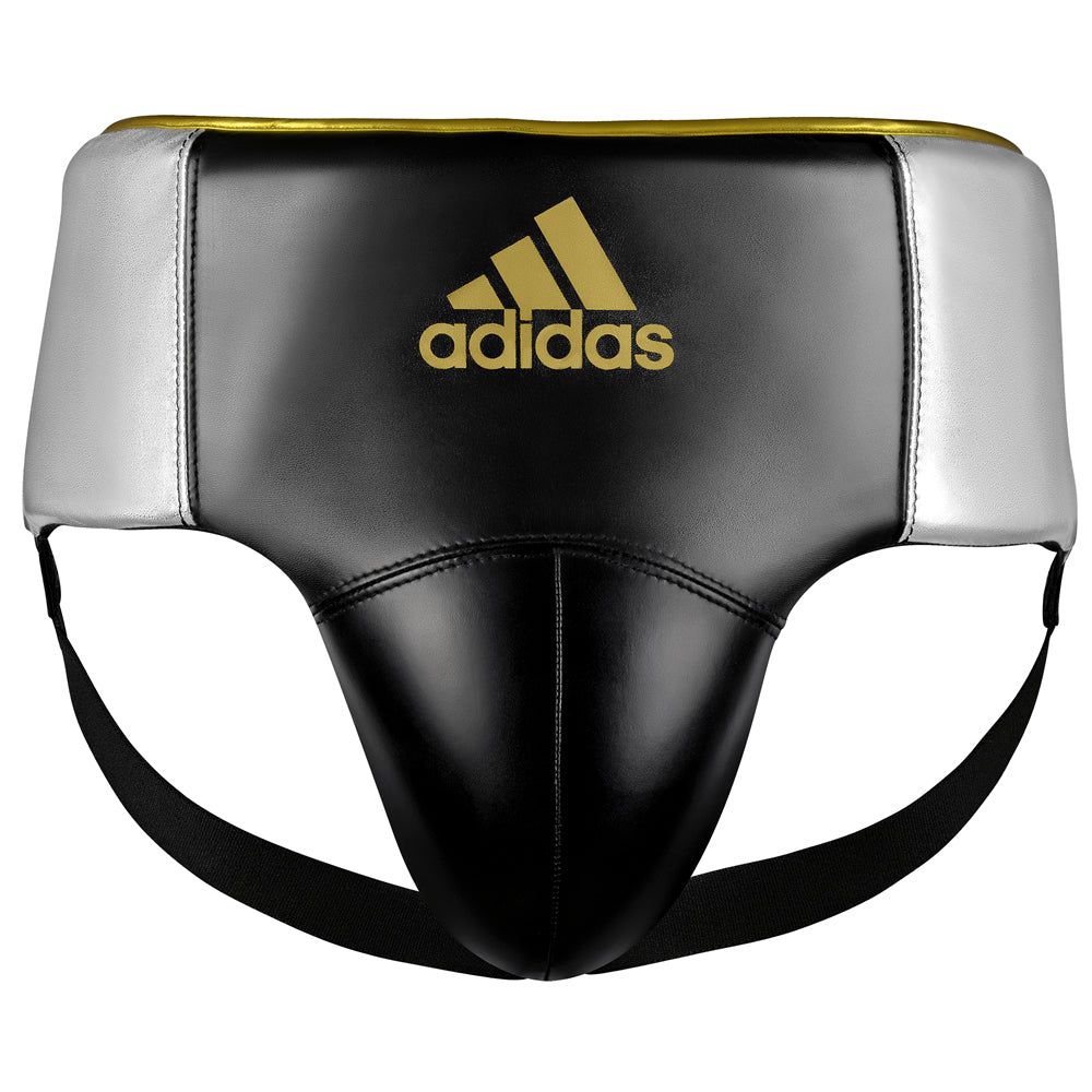 Load image into Gallery viewer, adidas adiStar Pro Leather Groin Guard Metallic Black Front
