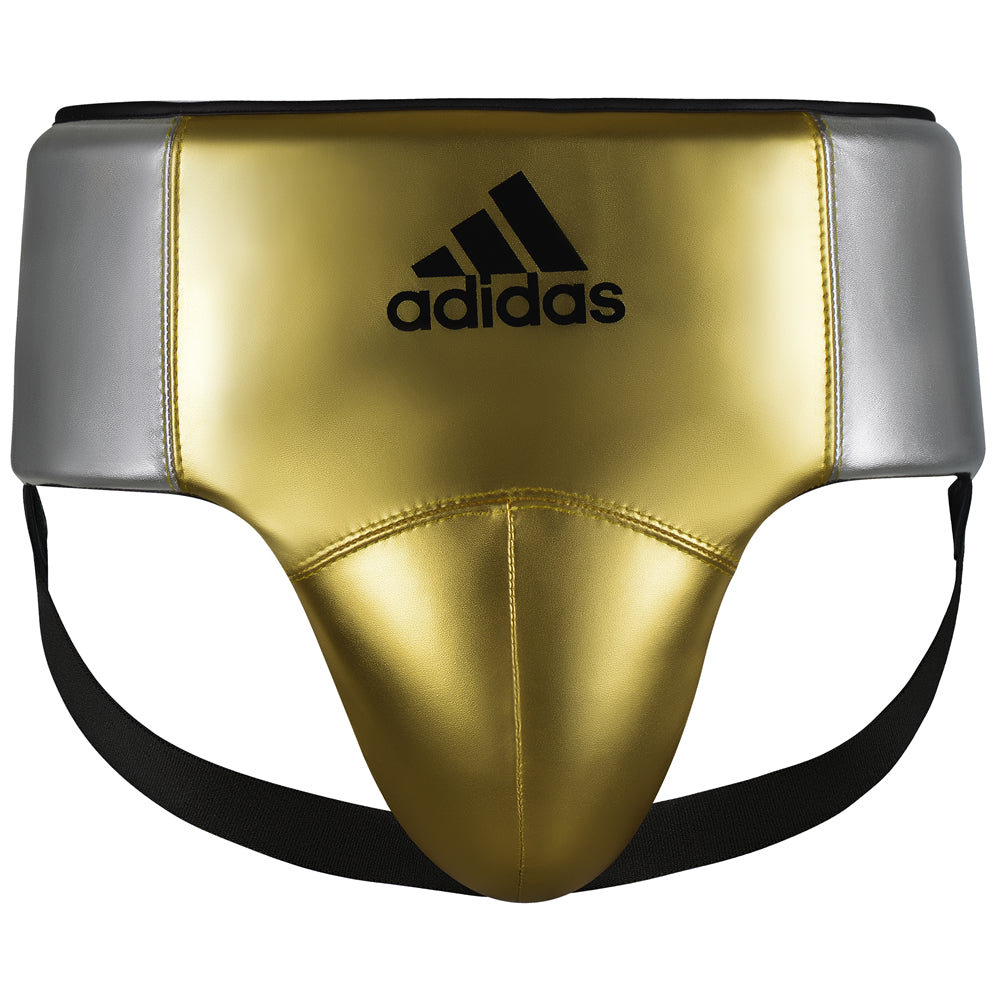 Load image into Gallery viewer, adidas adiStar Pro Leather Groin Guard Metallic Gold Front

