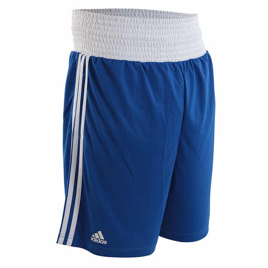 adidas AIBA Unisex Boxing Shorts Blue Front